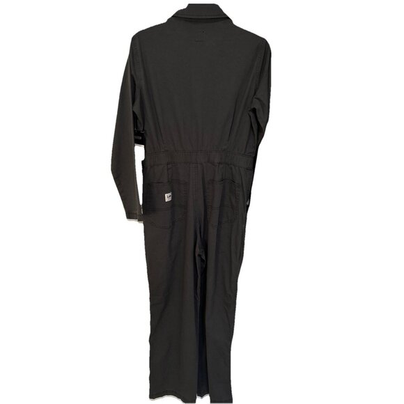 Lee Heritage Coverall Women’s Small Dark Muted Gray Button-Up Jumpsuit - Picture 5 of 11